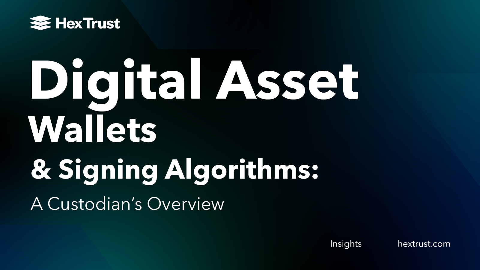 Digital Asset Wallets & Signing Algorithms A Custodian’s Overview